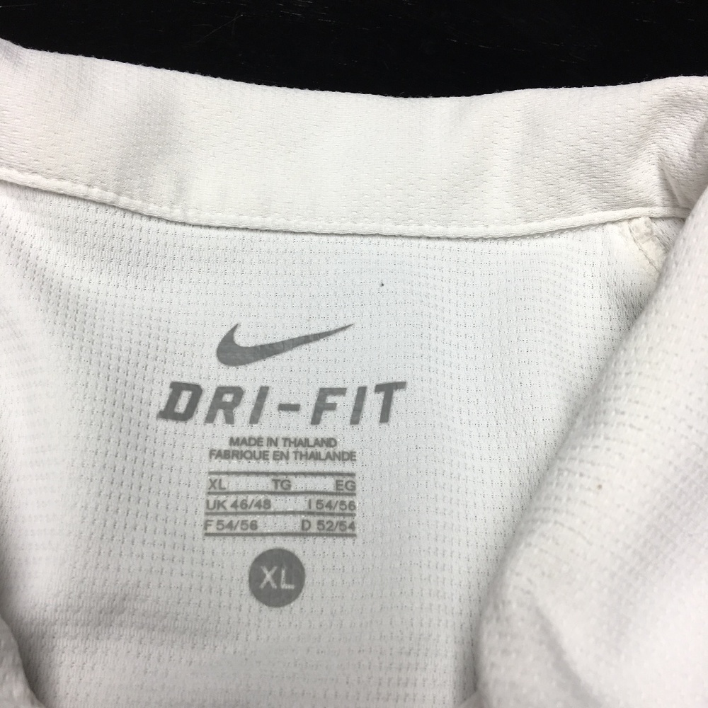NIKE DRI-FIT XL POLYESTER WHITE 3-BUTTON POLO EUC - Picture 5 of 8